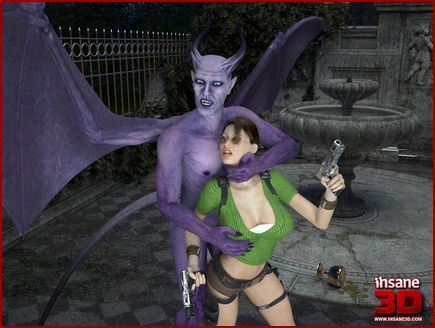 Monster cock probes the tight snatch of a hot tomb raider 